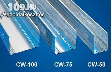 CW függőleges falvázprofil-0,5mm CW50